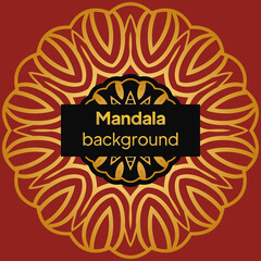 Design with floral mandala ornament. Vector illustration. for coloring book, greeting card, invitation