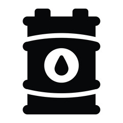 
Oil barrel glyph editable icon, 
