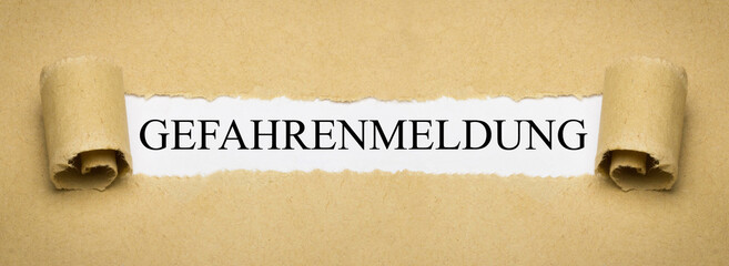 Gefahrenmeldung