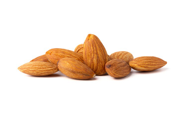 Almond piece isolated on white background Clipping path included.
