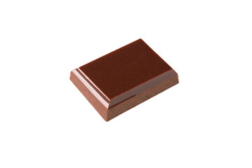 chocolate  pieces a white background .Clipping path