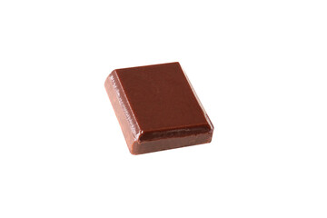 chocolate  pieces a white background .Clipping path