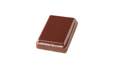 chocolate  pieces a white background .Clipping path