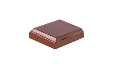 chocolate  pieces a white background .Clipping path