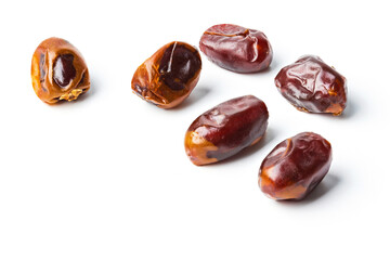 dates  on white isolated with clipping path