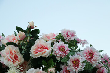 Fake Plant Simulation white roses  Handmade for Decoration