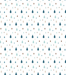 Rain. Seamless vector pattern