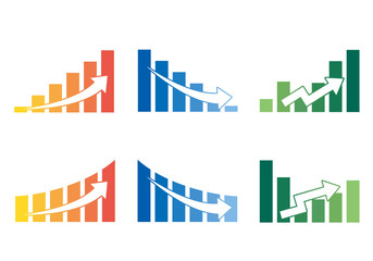 Fototapeta premium Business Graph and Chart Illustration Set
