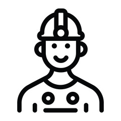 
Industrial working team, glyph icon of labor 
