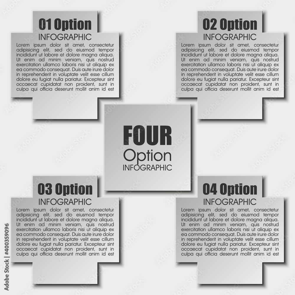 Poster set of origami vector arrow banners with shadow for websites or business design