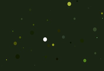 Light Blue, Yellow vector background with bubbles.