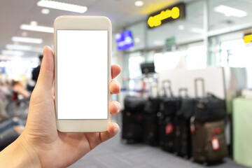 Mobile screen blank and Airport check-in counter