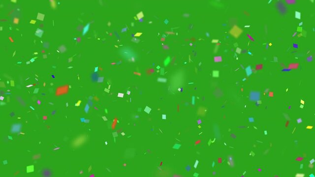 birthday confetti overlay green screen loop