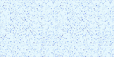 Vector seamless template with blue dots and circles. Abstract illustration for business card design.