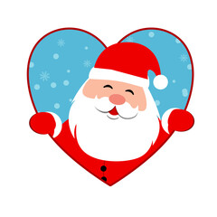 happy cartoon santa claus greeting or gift card