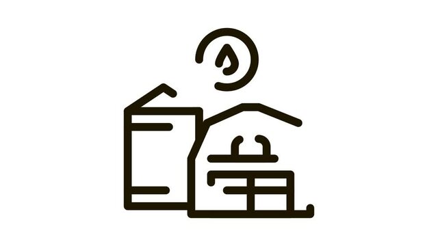 farm water supply Icon Animation. black farm water supply animated icon on white background
