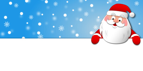 happy cartoon santa claus greeting or gift card