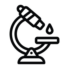 
Microscope glyph icon, laboratory equipment 
