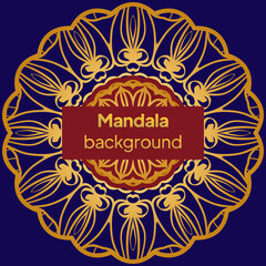 Ethnic Mandala ornament. Templates with mandalas. Vector illustration for congratulation or invitation.