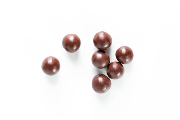 cocoa ball piece on top view