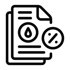 
Fuel discount paper in glyph icon 
