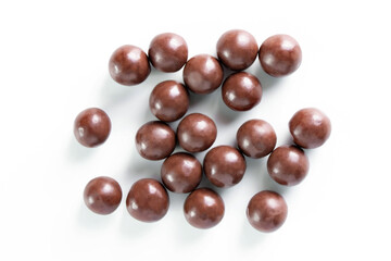 cocoa ball piece on top view