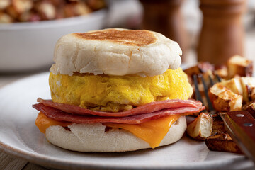 Breakfast Sandwich on an English Muffin