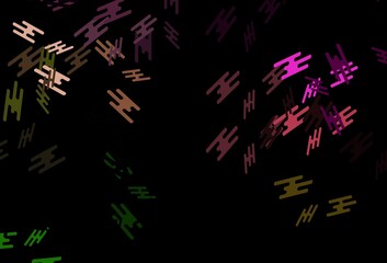 Dark Pink, Green vector backdrop with long lines.