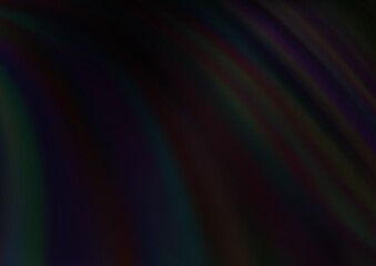 Dark Black vector background with bent ribbons.