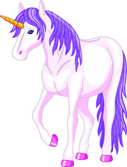 Naklejka na ściany i meble cute fairy pony unicorn