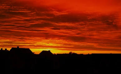 Fototapeten Sunset in the countryside, Poland © Marco