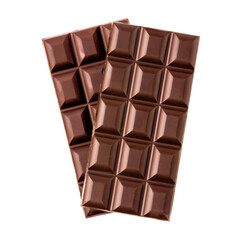 chocolate pieces bar Clipping Path on white isolated .Image stack Full depth of field macro