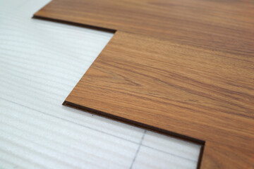 Obraz na płótnie Canvas Wood parquet pieces, board for flooring.