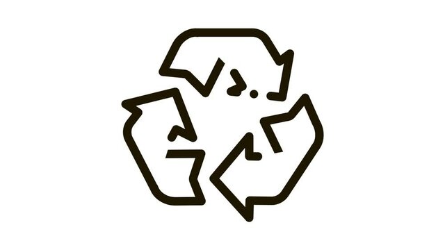 environmental industry icon Icon Animation. black environmental industry icon animated icon on white background