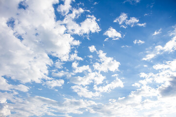 Blue sky with cloud. Clearing day and Good weather in the morning.