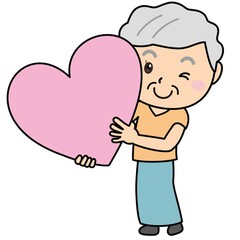 女の子01_05（大きなハートを持つ年配女性）