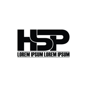 HSP letter monogram logo design vector