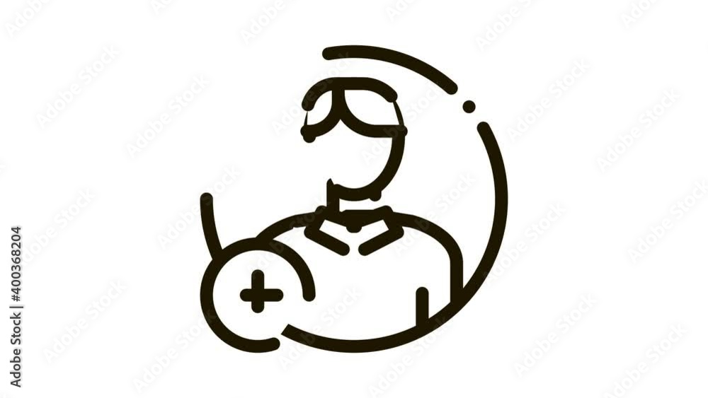 Aufkleber adding new person icon animation. black adding new person animated icon on white background