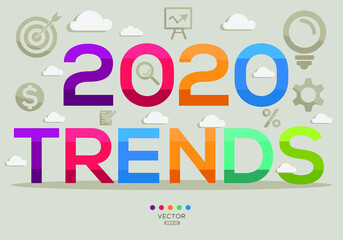 Creative (2020 trends) Banner Word with Icon ,Vector illustration.