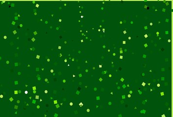 Light Green vector texture in poly style with circles, cubes.