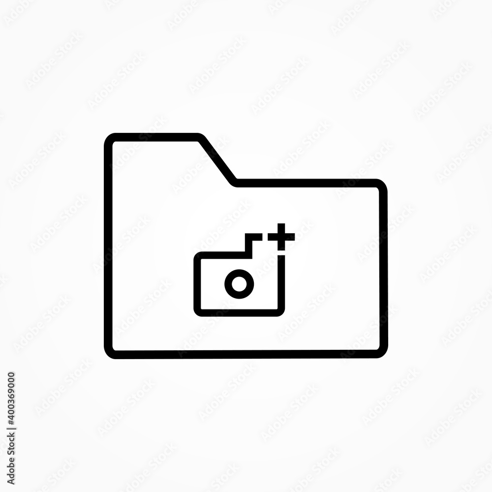 Poster camera folder icon for web