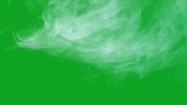 Real smoke In Green Screen 