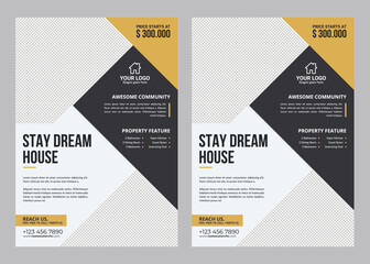 Vector illustration, a real estate flyer template can be used for all your needs, suitable for all property-related businesses