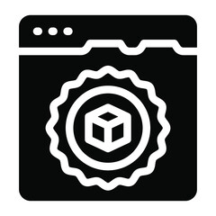 
Editable solid design of quality badge icon
