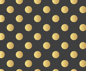 Gold polka dots pattern, colorful background - vector abstract background