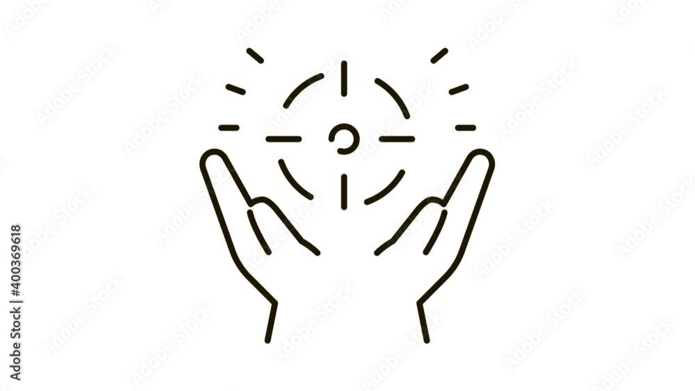 Poster exaltation of purpose icon animation. black exaltation of purpose animated icon on white background
