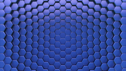 Optical illusion background. Blue cell surface.