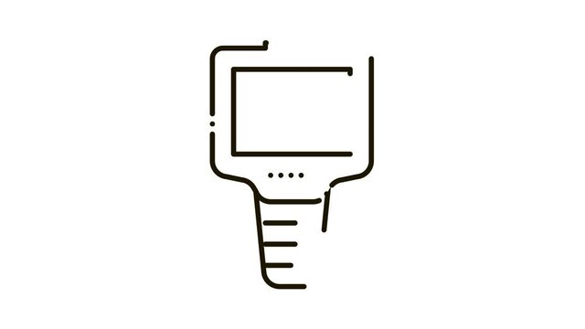 ammeter Icon Animation. black ammeter animated icon on white background