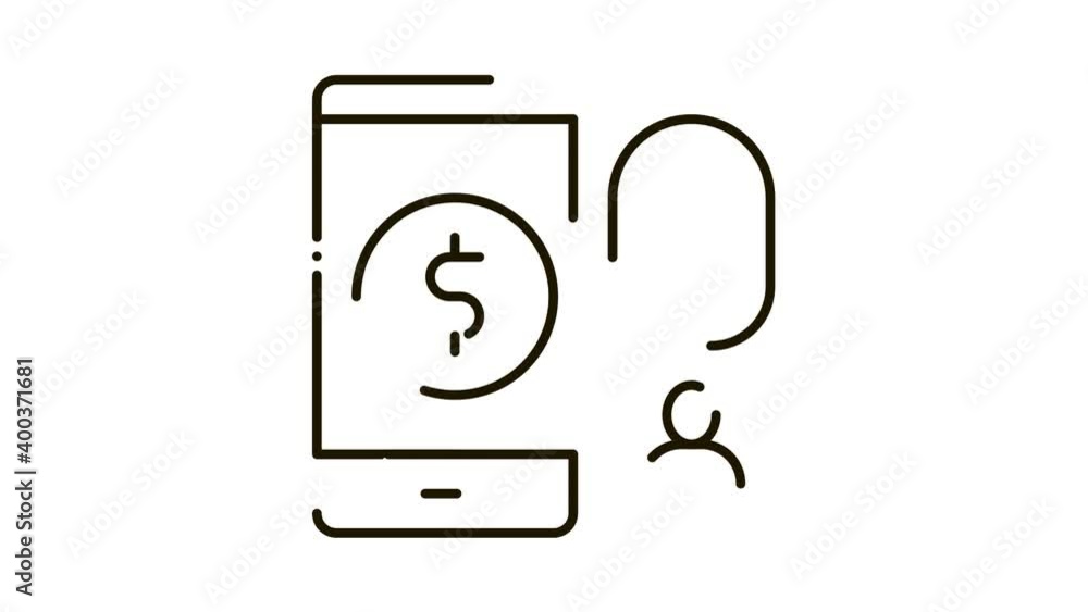 Poster fingerprint access to accounts icon animation. black fingerprint access to accounts animated icon on