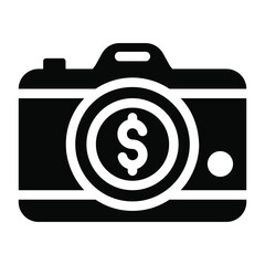 
Expensive camera glyph editable icon 
